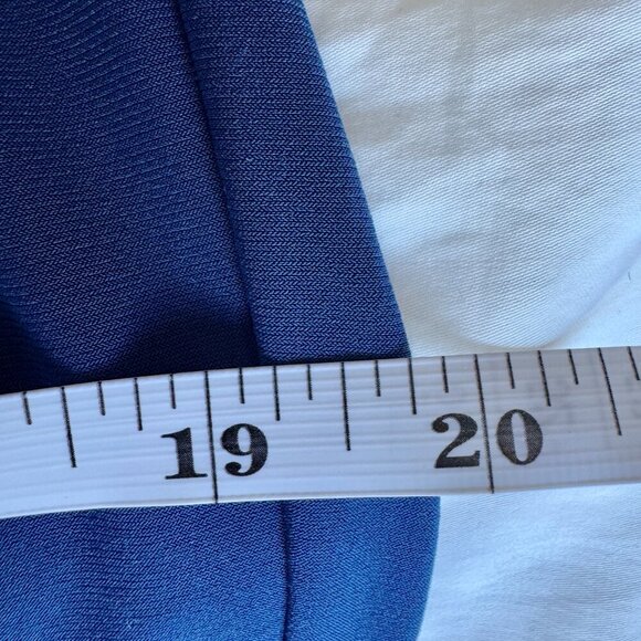 Evan Picone Royal Blue Boatneck Dress with Ruched Waist - Picture 9 of 10